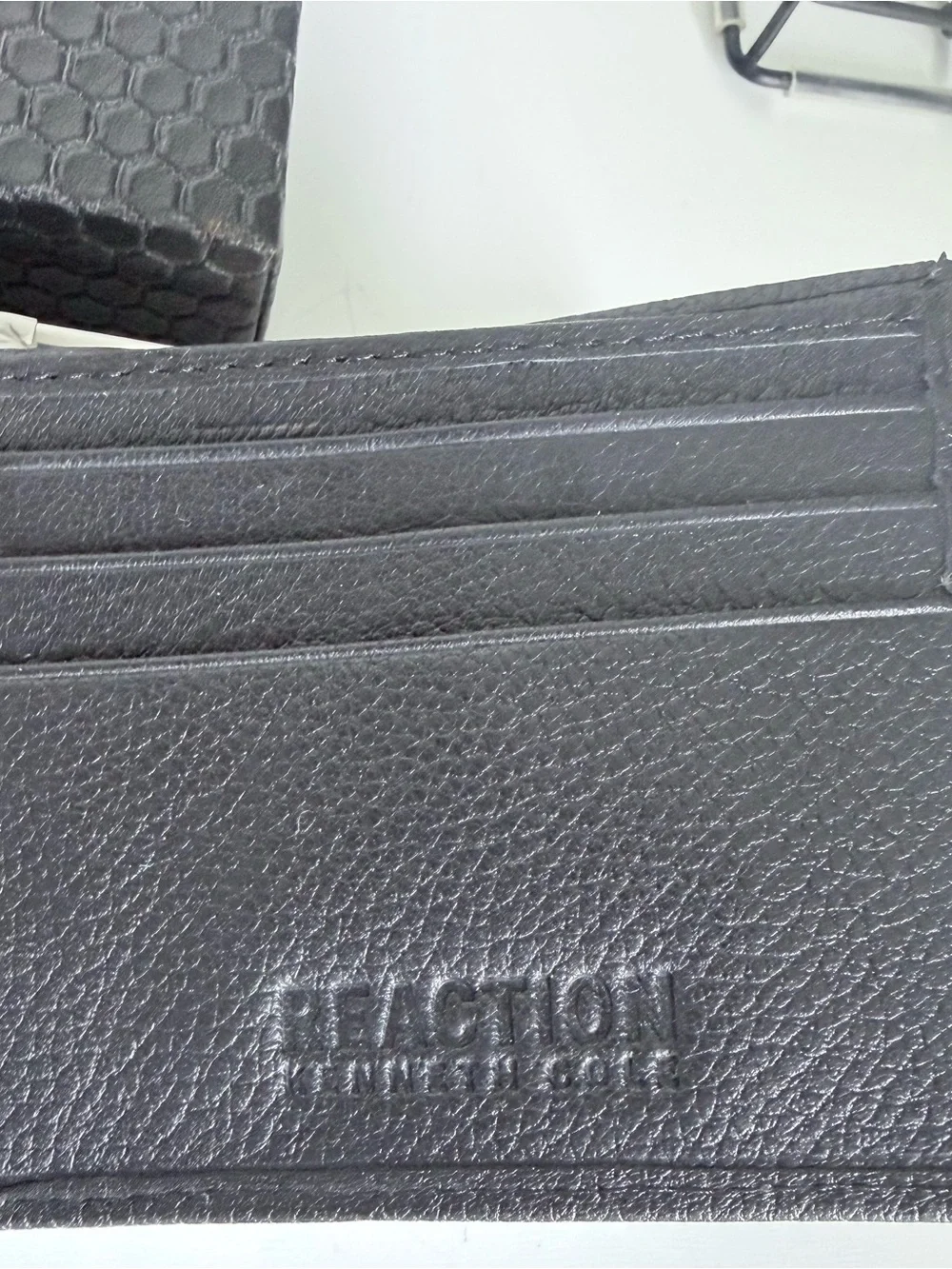 Kenneth Cole Reaction Black Leather Bi-Fold Wallet